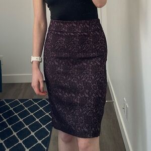 RW&CO Lace Pencil skirt - XS - Eggplant